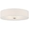 Access Lighting Mid Town, LED Flush Mount, Antique Brushed Brass Finish, Fabric 64064LEDDLP-ABB/WH - alternate 1
